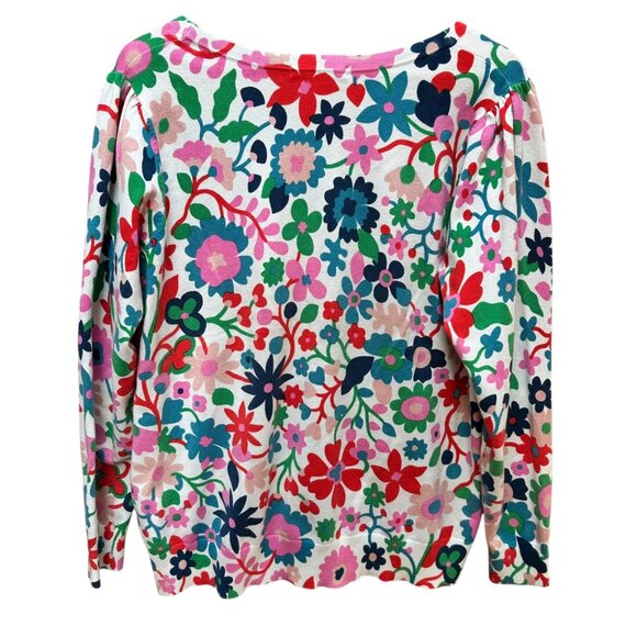 Boden Floral V-Neck Sweater - Multicolor - Picture 3 of 6